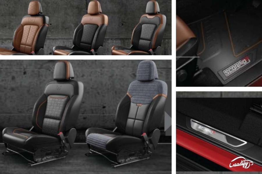 Mahindra Scorpio N Interior Accessories (accessory list): leather seat covers