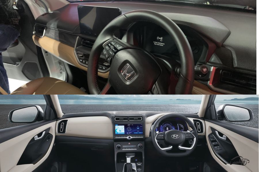 Honda Elevate vs Hyundai Creta - interior