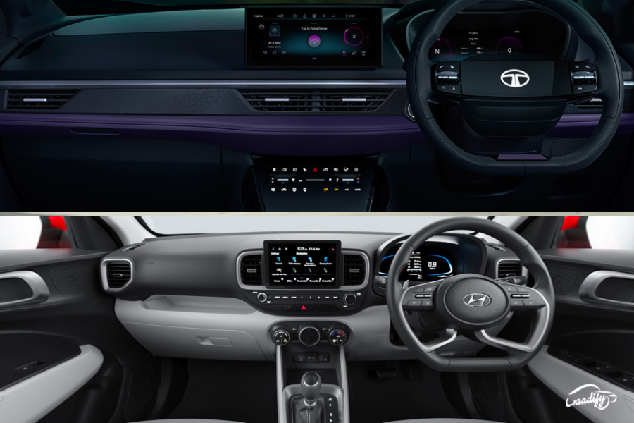 2023 tata nexon vs hyundai venue interior and features