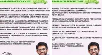 Maharashtra EV Policy 2021 Revealed – Key Features