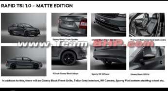 Skoda Rapid Matte Edition Details Leaked Ahead Of Launch In Festive Season