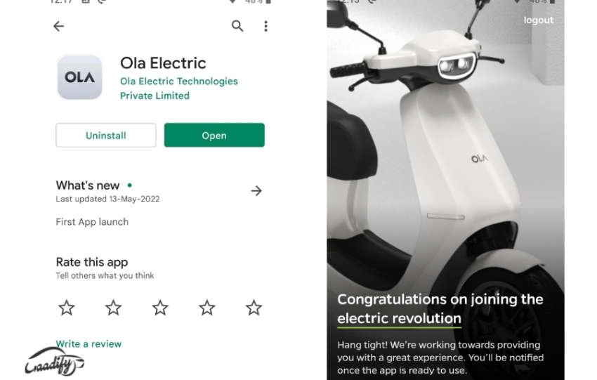 Ola Electric mobile app