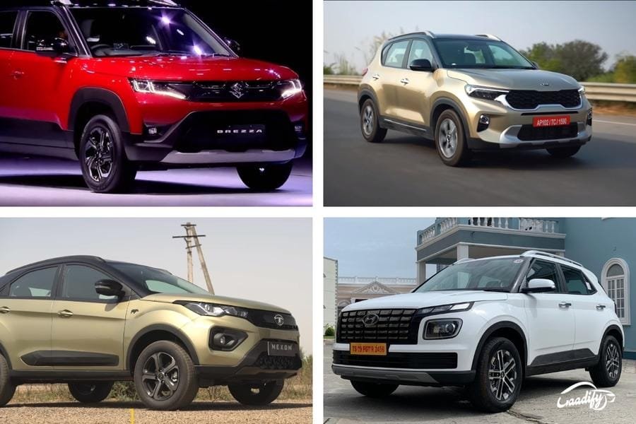 2022 Maruti Brezza Vs Hyundai Venue Vs Tata Nexon Vs Kia Sonet Vs Nissan Magnite Vs Renault Kiger Vs Toyota Urban Cruiser Vs Mahindra XUV300: Price Comparison