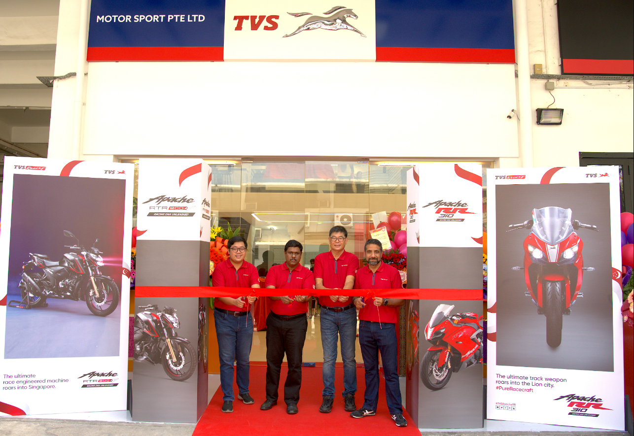 TVS and Motorsport Pte Ltd partnership for Singapore Market