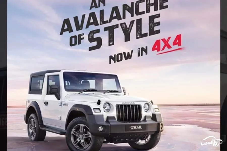 Mahindra Thar 4x4 in White Colour