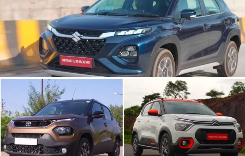 Maruti Fronx Vs Tata Punch vs Citroen C3 - price comparison