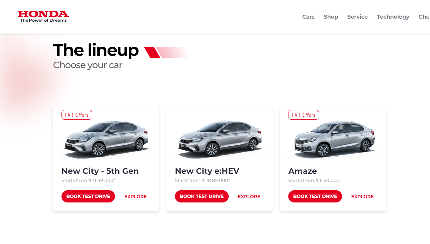 Honda Cars on sale in India (April 2023)