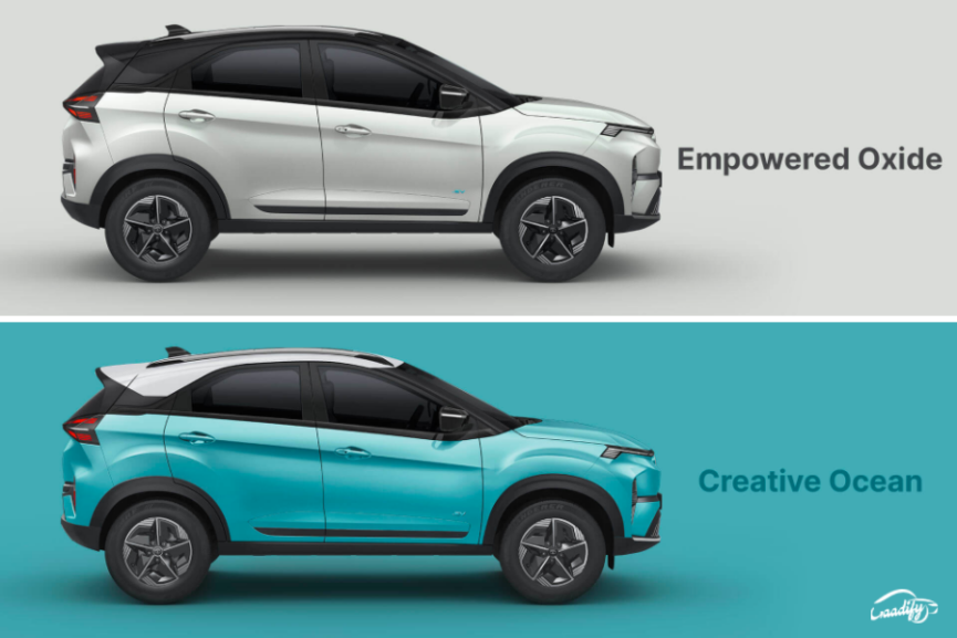 Tata Nexon.ev All Colours Detailed In Images - GaadiFy