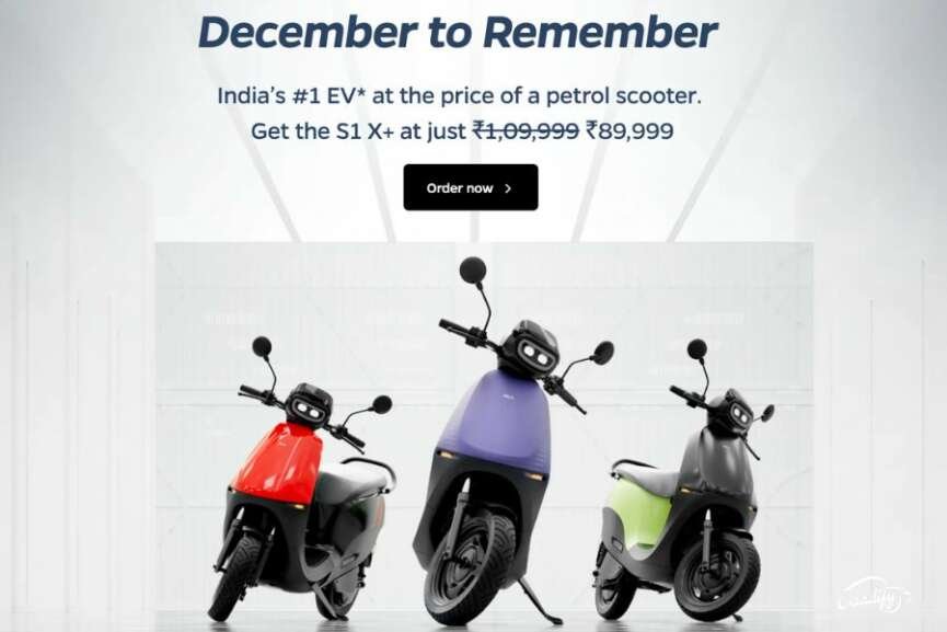 Ola S1 X+ Being Offered With Rs 20,000 Discount Till Dec 31 - GaadiFy