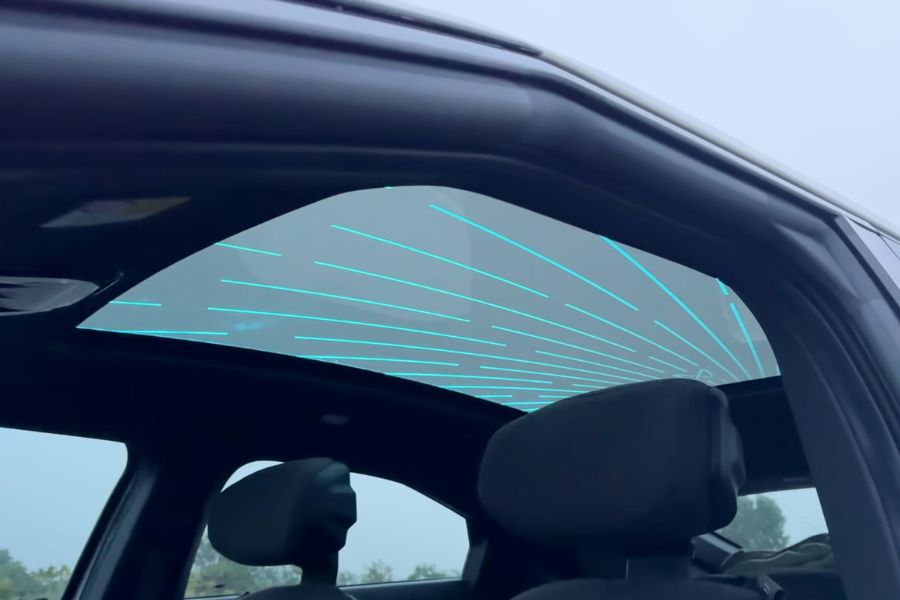 Mahindra BE 6 illuminated glassroof