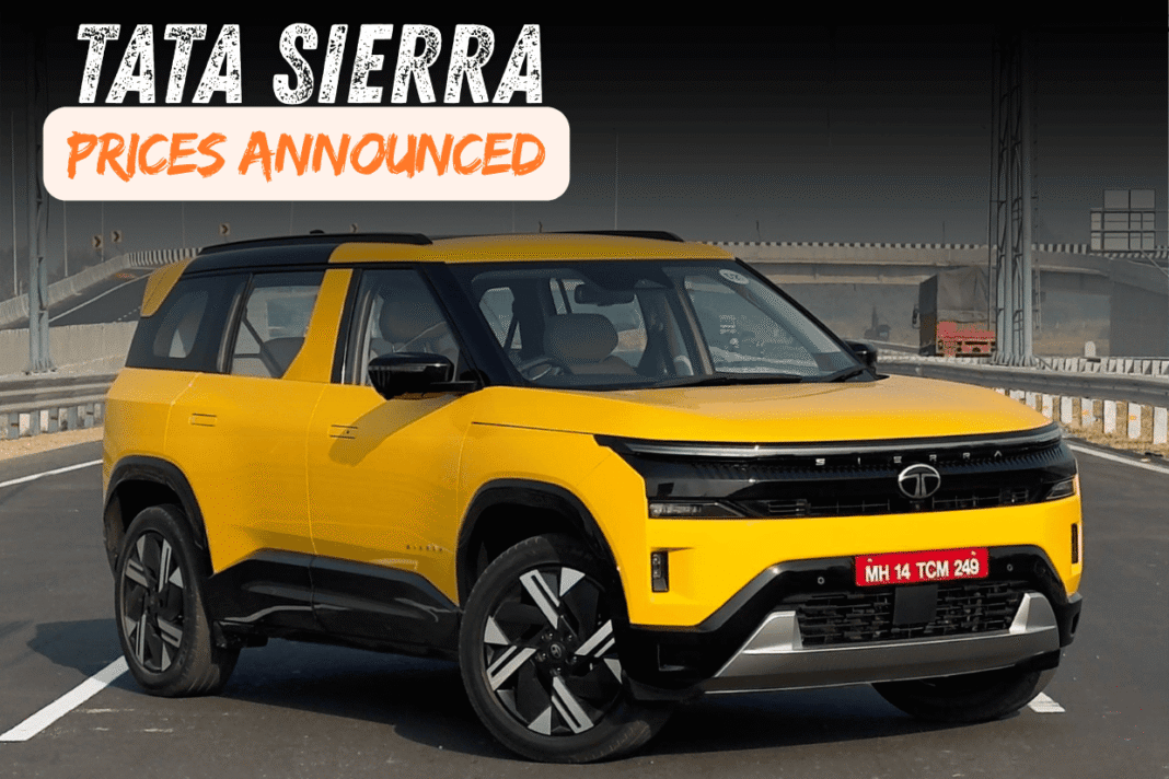 Tata Sierra price list