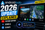 Android Auto 2026 Update Explained: YouTube Support, Gemini AI & 3D Maps