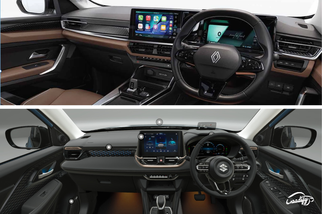 Renault Duster Hybrid vs Maruti Victoris Hybrid - interior